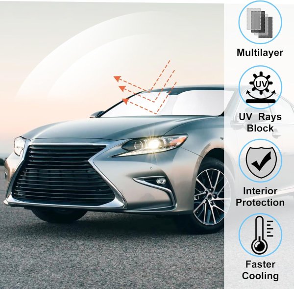 LHFLIVE Lexus IS Windshield Sun Shade Foldable