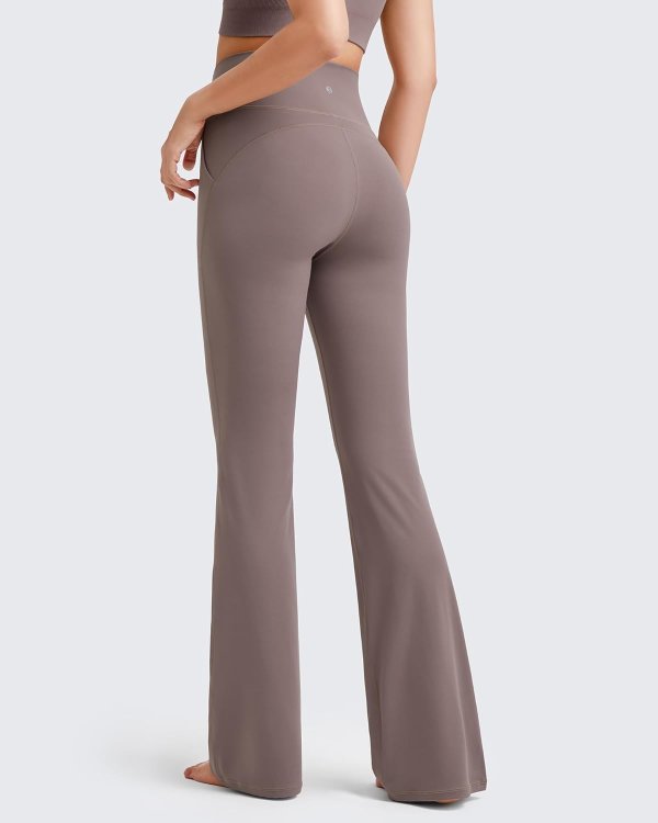 G4Free BareFeel High Waisted Flare Yoga Pants for Women 31 Inch
