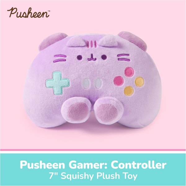 GUND Pusheen Gaming Controller Plush 7 Inch Purple