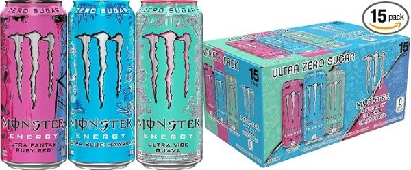 Monster Energy 蓝色夏威夷能量饮料 16盎司 15罐
