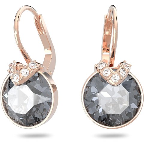 Bella V Crystal Earrings Grey