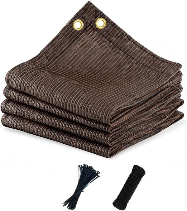 90% Sun Shade Cloth 8x10 Ft Mocha