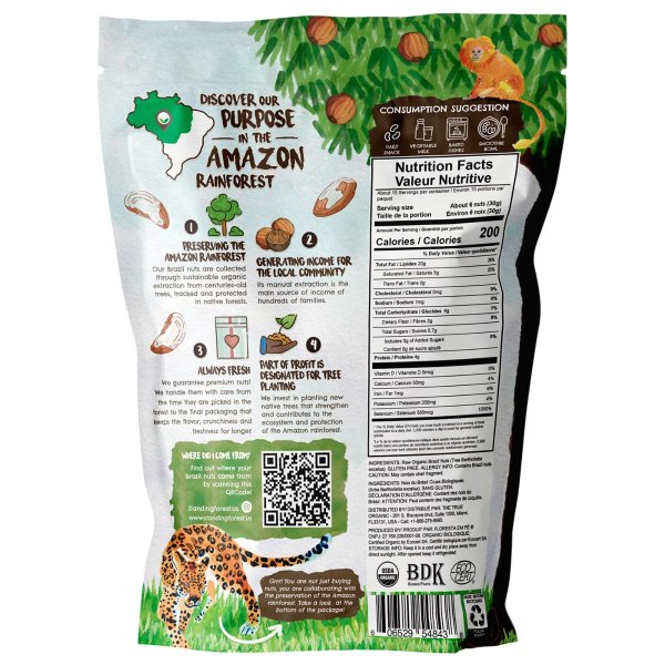 Forest Up Brazil Nuts 15oz Raw Unsalted