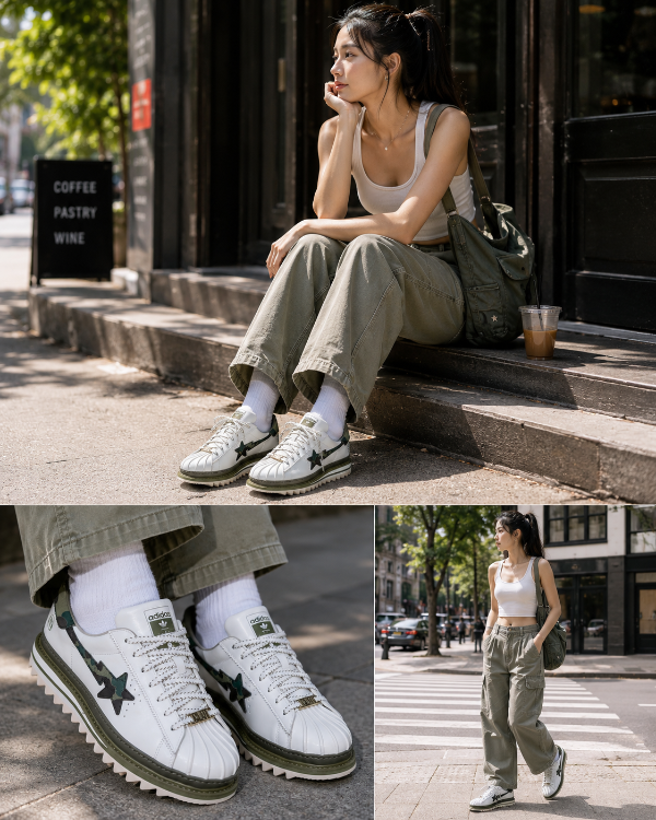 CLOT BAPE Superstar Sneakers