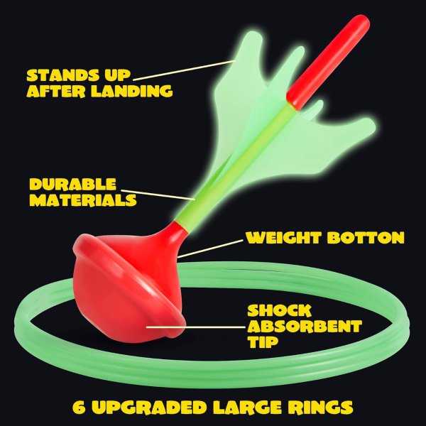 JOYIN Glow in the Dark Lawn Darts Set 4 Pieces