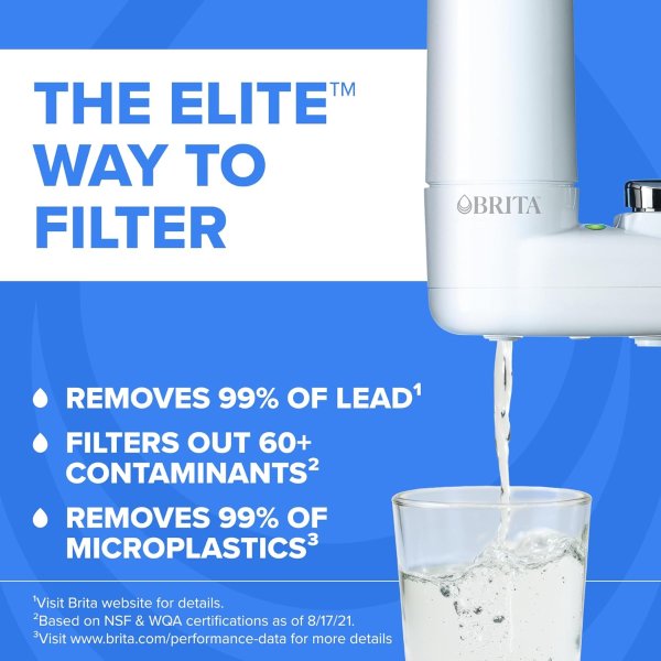 Brita Faucet Water Filter White Easy Install