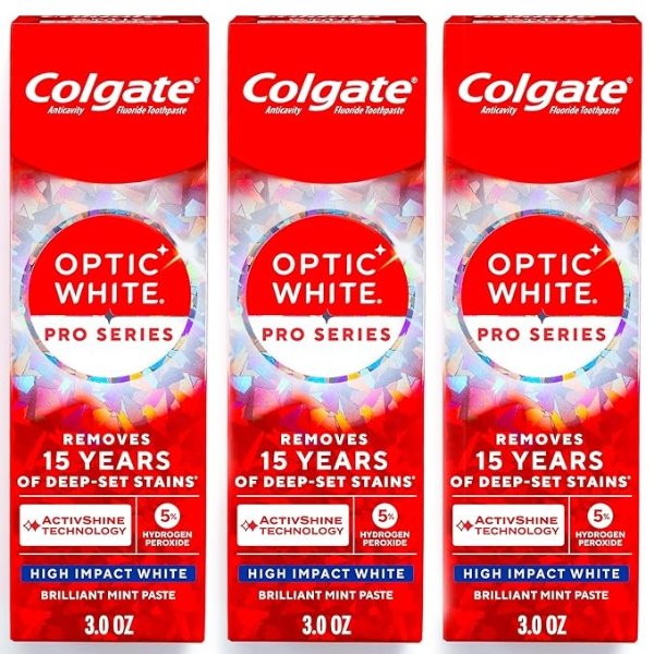 Optic White Pro 系列牙膏 3支