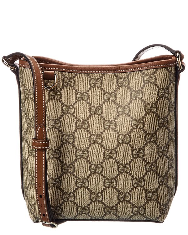 Gucci GG Emblem Nano GG Supreme Canvas Bucket Bag