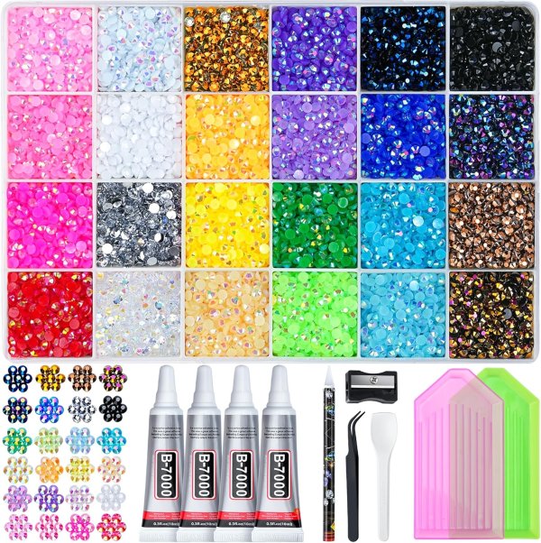 Resin Jelly Rhinestones 3mm Multicolor 35000pcs Kit