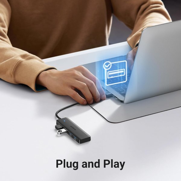 UGREEN USB 3.0四口集线器 超薄0.5英尺