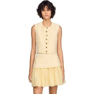 SandroPleated Crop Top