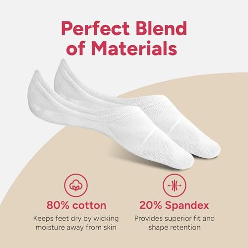 Eedor Women's No Show Socks Soft Non Slip