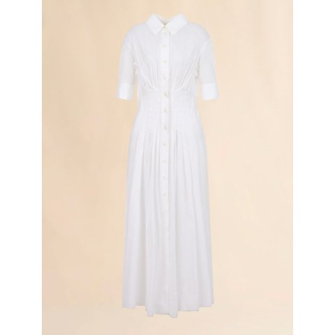 MarniWhite Poplin Shirt Dress