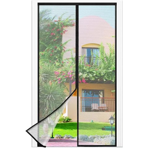 磁性蚊虫门帘 140x220cm 黑色细网