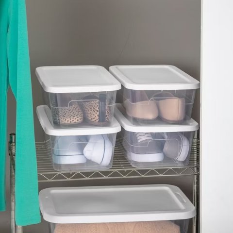 Brightroom 6qt Clear Storage Box White