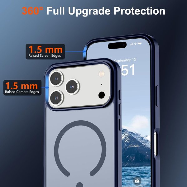 SUPFINE iPhone 17 Pro Max 磁吸防摔壳 藏蓝色