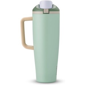 $35.99 Amazon.com | Owala FreeSip Tumbler - Stainless Steel - 40-oz. - Green (Eucalyptus): Tumblers & Water Glasses