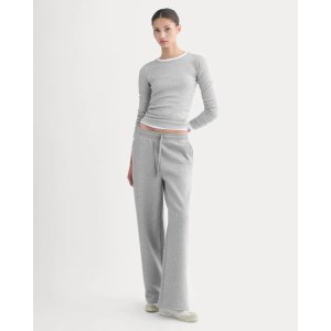 Everlane 羔羊毛阔腿卫裤 灰色