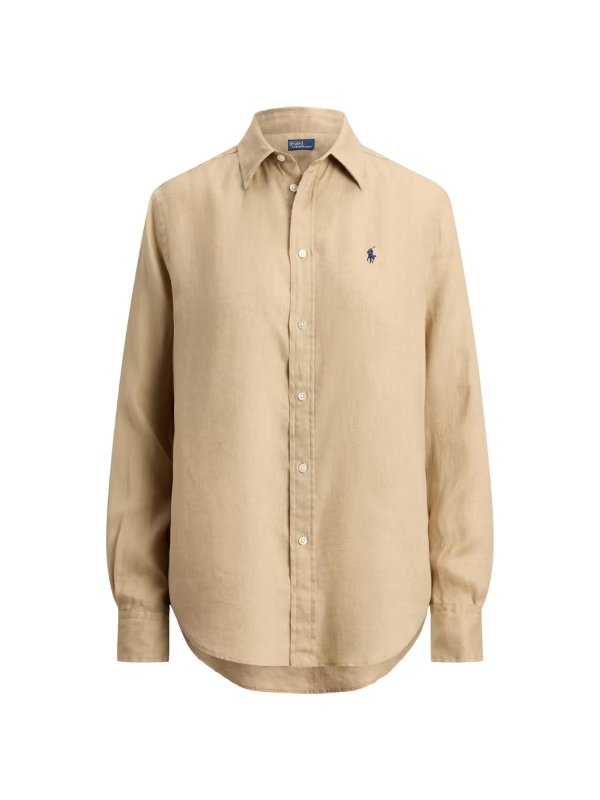 Logo Linen Classic-Fit Shirt