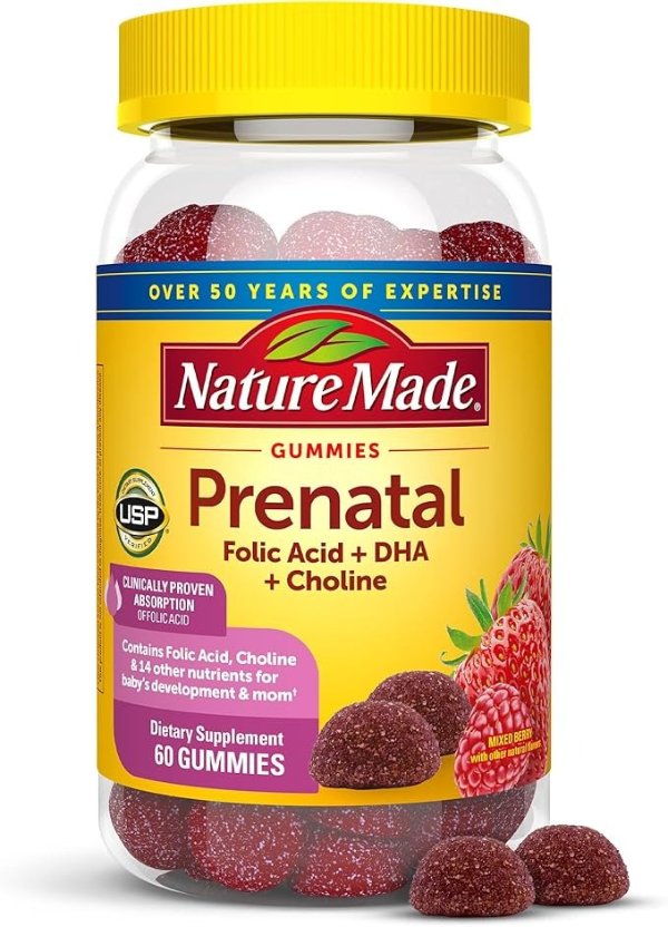 Nature Made 叶酸DHA孕妇软糖 60粒