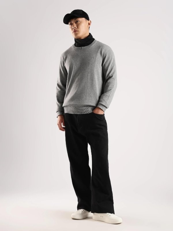 Calvin Klein 男士纯棉圆领毛衣