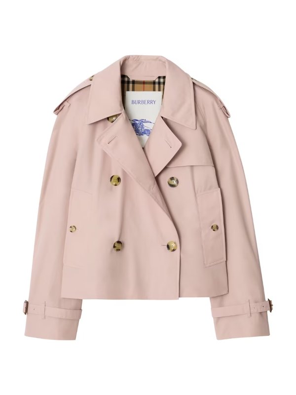 Mayfair Cropped Tropical Gabardine Trench Jacket