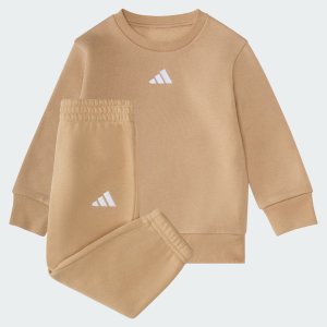 adidas Essentials 长袖套头衫卫裤套装 2件