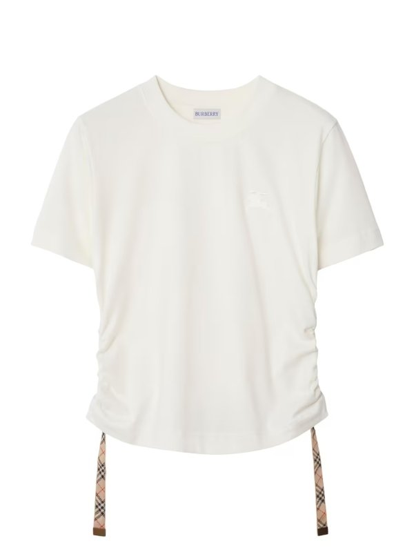 Cotton Ruched T-Shirt