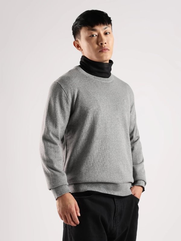 Calvin Klein 男士纯棉圆领毛衣