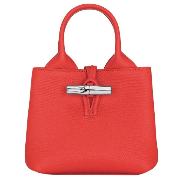  Le Roseau XS Leather Handbag Vermilion