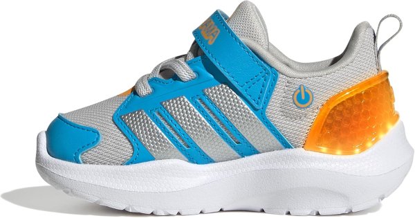 adidas Lightorama 婴儿魔术贴鞋，鞋跟可亮灯