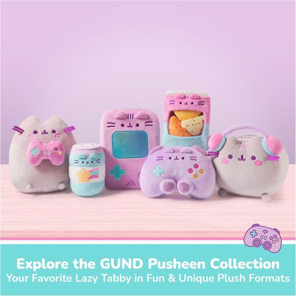 GUND Pusheen Gaming Controller Plush 7 Inch Purple