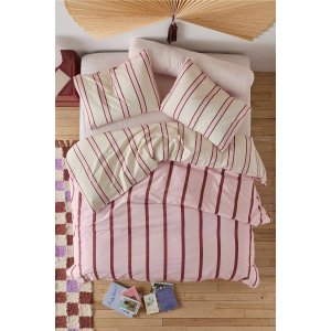 Urban Outfitters Rowen 条纹全棉可翻转被套