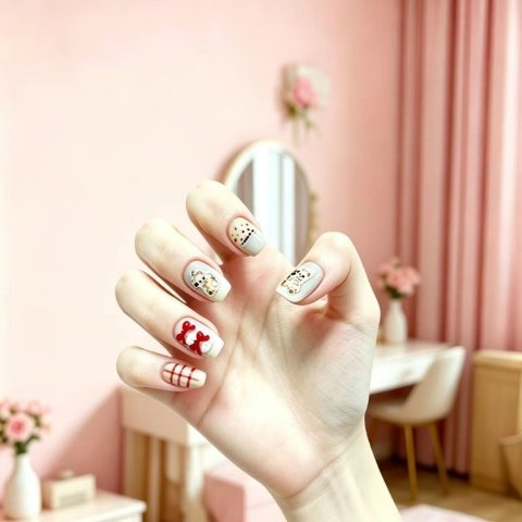 Ola Jelly Adhesive Press On Nails S 10 Pieces