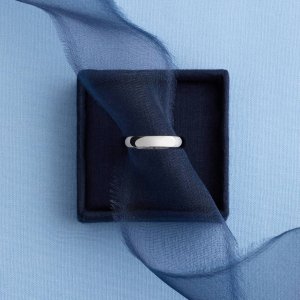 铂金舒适款婚戒 4mm