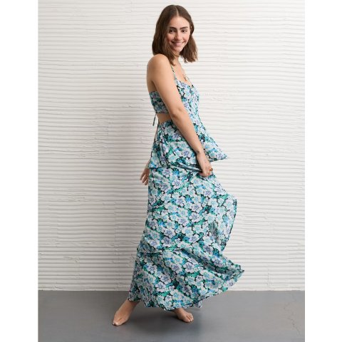 AEOAmerican Eagle AE Babydoll Tiered Maxi Dress