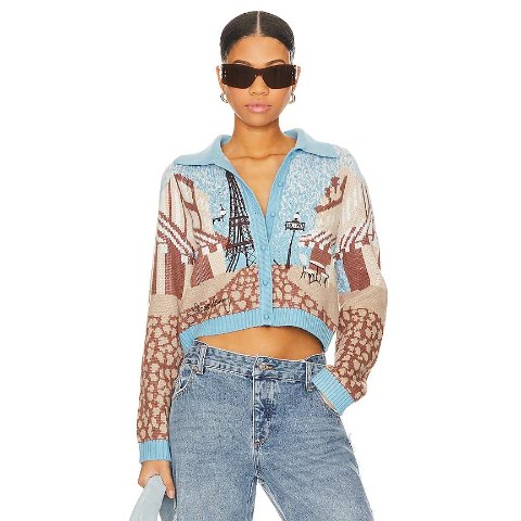 House of SunnyRendezvous Multi Knit Cardigan