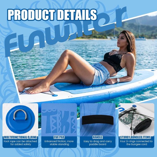 FunWater 超轻充气SUP板 防滑甲板