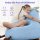 DUMOS Kids Bean Bag Chair Faux Rabbit Fur Blue 31 Inch