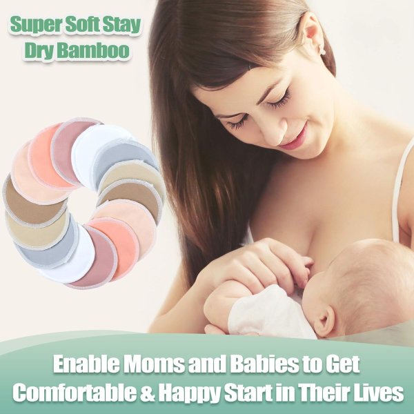 Washable Nursing Breast Pads 14 Pack Large