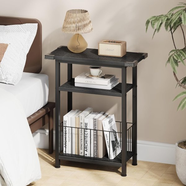 Heybly Narrow Side Table HET004BK1 Black 25.2 Inch