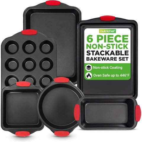 Baking Pan Set 6-Piece Nonstick Carbon Steel