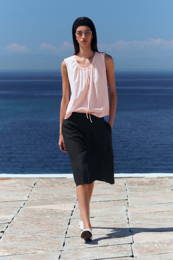 Linen Bermuda Shorts Black