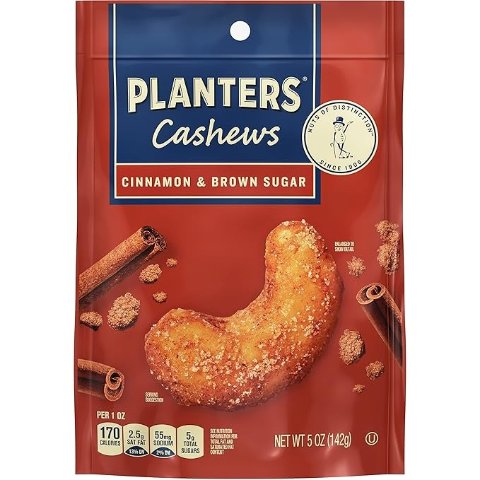 PLANTERS Cashews Cinnamon Brown Sugar 5oz