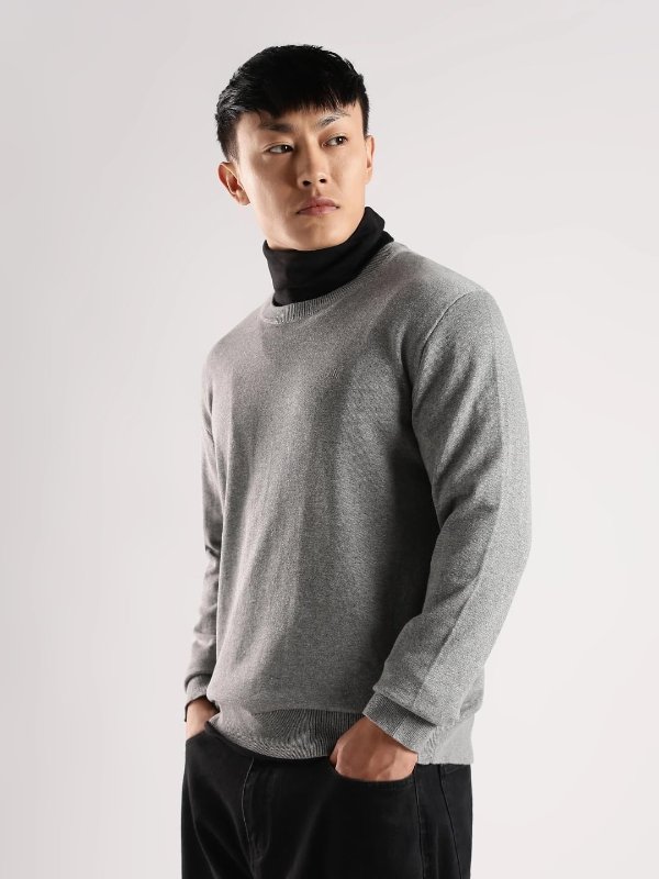Calvin Klein 男士纯棉圆领毛衣