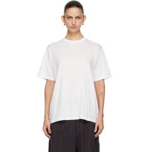 White Suvin Cotton Basic T-shirt $112