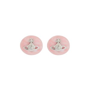 Vivienne Westwood Maude Marble Brass Stud Earrings