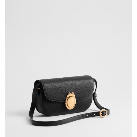 Small Médaillon Flap Bag Black Calfskin