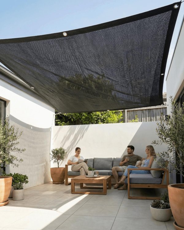 vensovo Sunblock Shade Cloth Black 10x20 Ft