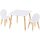 UTEX Kids Table and 2 Chairs Set White